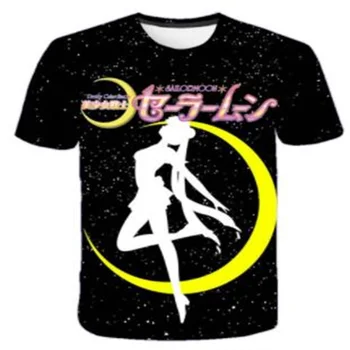 Manga curta masculina de roupas finas marca de moda moda feminina T-shirt 3D fluorescente efeito de impressão de grandes dimensões t-shirt anime