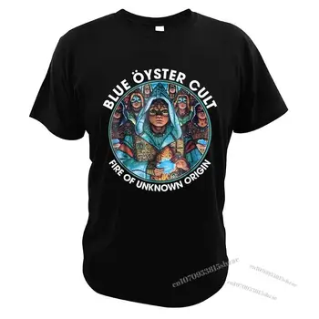 Blue Oyster Cult-T-Shirt Para Homens BOC Banda de Rock Americana de Heavy Metal Fãs de T-shirts Premium Verão Macio 100% Algodão Tamanho da UE