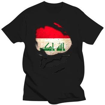 2019 Novos Homens T-Shirt Roupas Largas Iraque Iraque Rasgado Efeito Camiseta - T-Shirt Homem Gráfica Tees