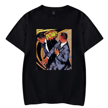 Will Smith, Chris Rock Merch T-shirt de Impressão de Verão de Rua, Homens e Mulheres de Streetwear Camiseta de Manga Curta