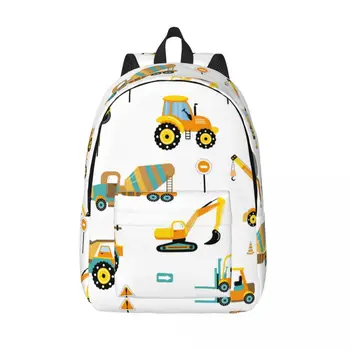 Backpack Do Laptop Construção Única Tratores Escola Saco Durável Do Aluno Mochila Menino Menina Saco De Viagem