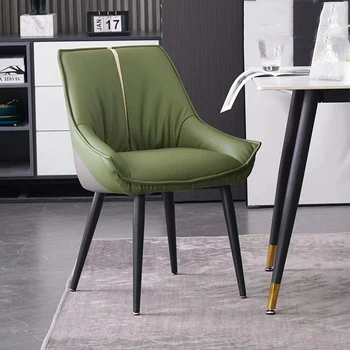 Cadeira de jantar Nórdicos moderno, simples luz de luxo casa de jantar cadeira de Cafe hotel de cosméticos manicure macia cadeira do saco de mesa de mesa de jantar
