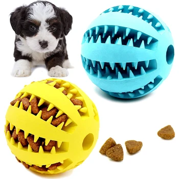 Engraçado Cão Brinquedos para Filhotes de cachorro de Estimação Cães de Grande porte Dente de Limpeza Lanche Bola de Brinquedo para animal de Estimação, Produtos de Brinquedos para Cães Cão de Borracha Bola para Cachorro