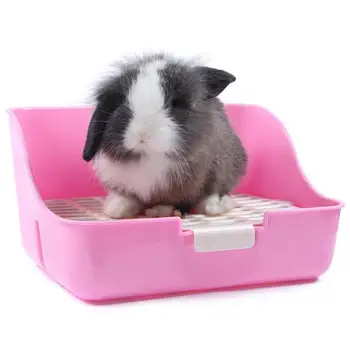 Caixa De Maca Animais De Estimação Pequenos Hamster Coelho Secretária Potty Treinador Solucionáveis Gaiola Bandeja Caixa De Maca