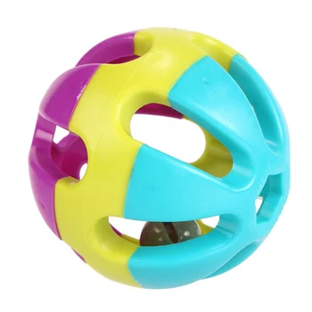 Animal de estimação Jingle Bell Bola de Plástico Anti-depressão Bell Cão Brinquedos para Cães Gato Cachorro de Estimação Bola de Brinquedos