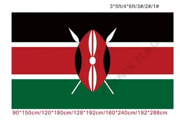 KAFNIK,frete grátis 90x150cm/128*192 cm/160*240 cm/192*288cm grandes bandeiras do Quênia Bandeira para Interior como para Exterior Decorativa