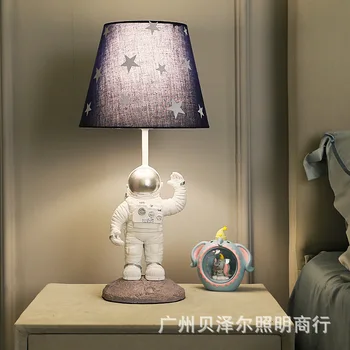E27 Astronauta lâmpada da tabela do quarto ins lâmpada de cabeceira líquido vermelho crianças da sala-de-cabeceira lâmpada astronauta espaço decorativa lâmpada da tabela do garoto