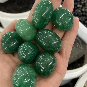 Polido Natural de Cristal de quartzo de Roupa Verde de Morango Cristal Rolling Stone Forma Irregular para o Aquário Feng Shui Ornamento