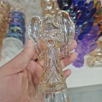 Cristal Natural Anjo Reiki Cura Estatueta de Decoração de Casa de enfeites de Decoração, Artesanato Berloque de Artesanato de Presente 1pcs