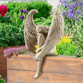 Criativo Escultura Decoração Redenção Anjo Estátua De Jóias Redenção Estatueta Religiosa Jardim Decoração Home