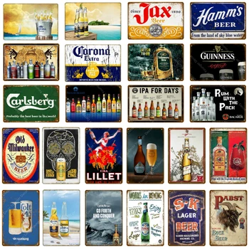 Rum, Cerveja Irlandesa Cartaz de Metal Estanho Sinais de Retro Adesivos de Parede Para o Bar Pub Café Decoração Art Placa Vintage de Decoração de Casa de YJ163