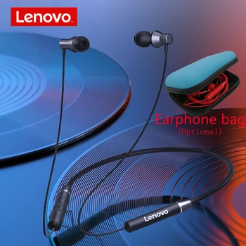 Original Lenovo HE05 Bluetooth 5.0 Magnético sem Fio Decote Execução Esportes Tampão de ouvido Fone de ouvido à prova d'água com Cancelamento de Ruído