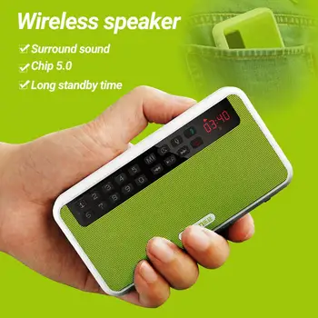 E500 alto-Falante sem Fio de Alta Fidelidade Mãos-livres LED Display Digital Bluetooth-compatible5.0 Estéreo de Caixa de Som para Chamar