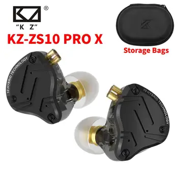 KZ ZS10 Pro X 1DD+4BA In-ear Monitor de Fones de ouvido Híbrido Controlador com Fios de Fone de ouvido hi-fi de Baixo Ruído que cancela Auscultadores Desportivos Fones de ouvido