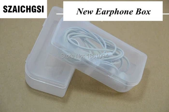 SZAICHGSI de Plástico transparente Fone de ouvido Caso de Armazenamento de Caixa de Titular Recipiente para o iphone 7 6 mais 5 para samsung fone de ouvido por atacado 300pcs
