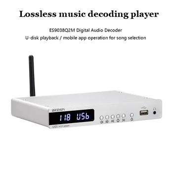 HD Lossless Audio Player ES9038Q2M Lossless Decoder 2.1 Canal hi-fi Decodificador Bluetooth 5.0 Ótico Digital Coaxial Entrada