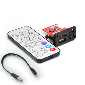 Mini sem Fio MP3 Decodificador de Áudio da Placa do Módulo de 5V Leitor de Música MP3, WMA Suporte a USB FM Fone de ouvido para fora do IR de Carro