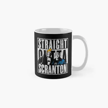 Straight Outta Scranton Preguiçoso Scranton Caneca Presentes Imagem Imagem Impressa De Café, Copos De Simples Chá Foto Lidar Com Design Redondo