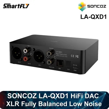 SONCOZ LA-QXD1 Digital hi-fi Conversores de Áudio(DAC) com XLR Totalmente Equilibrada/RCA/Fibra Óptica de Baixo nível de Ruído Windows Khadas Tom de Conselho