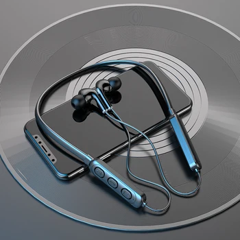 Sem fio Bluetooth compatível 5.1 Fone de ouvido Estéreo Decote de Esportes Fone de ouvido para o Telefone Tablet Fone de ouvido com Microfone integrado