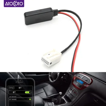 Carro de Bluetooth compatível 5.0 12Pin Conector Aux de um Adaptador de Cabo para Peugeot 207 308 Rádio Estéreo Entrada de Áudio para Citroen C3 C6